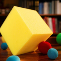 Cube &eacute;ponge 3.0 - Jaune