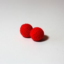 Muscades crochet&eacute;e rouge pour Chop cup