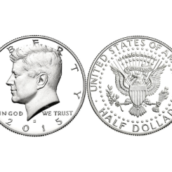 Pièce Demi Dollar Kennedy (dos aigle)
